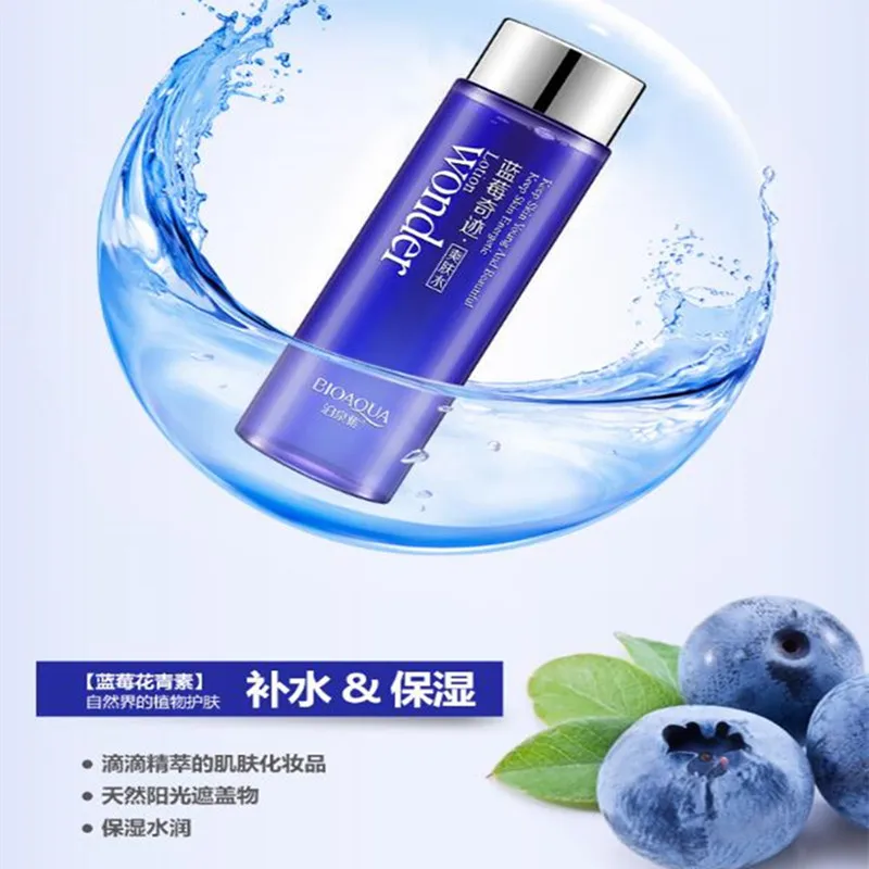 BIOAQUA 120ml Blueberry Facial Toner Water Enriched Nourishing Face Care Nutrition Hydrating Moisturizing Whitening Tonic Liquid |