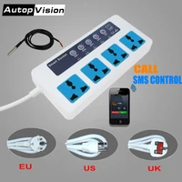 sc4 gsm phone callsms remote control gsm power socket wireless smart switch socket 4 outlets home appliance control module