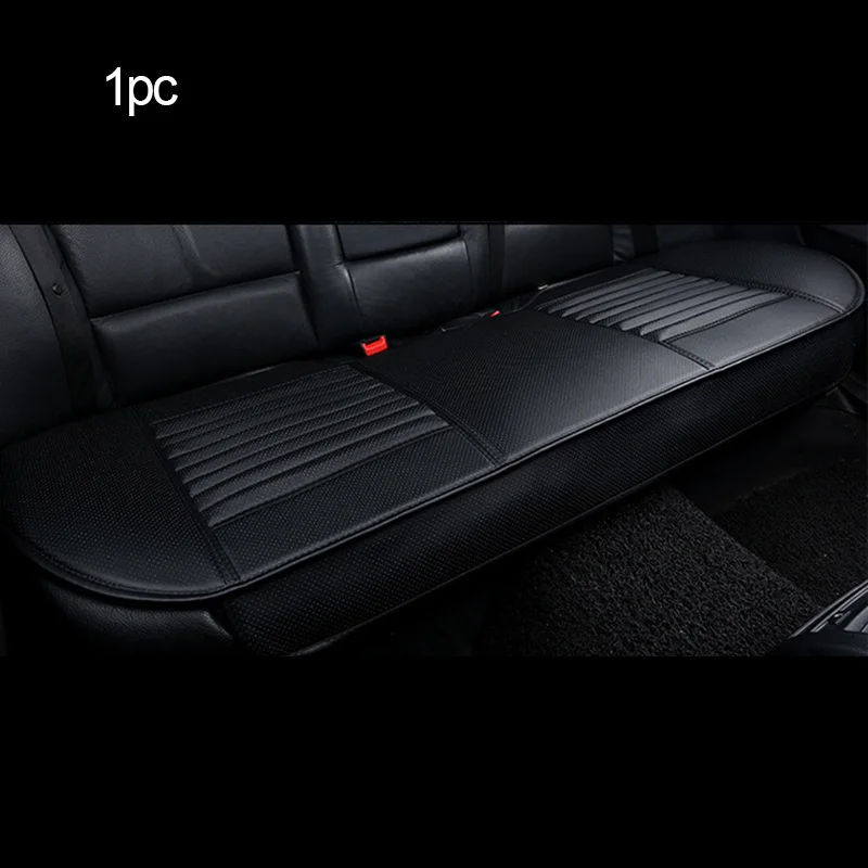 1pc Rear Black 5D Чехлы для автомобильных сидений универсальные кожаные чехлы для сидений четыре сезона наборы подушек чехлы для сидений автомобиля аксессуары для авто - Название цвета: 1pc Rear Black