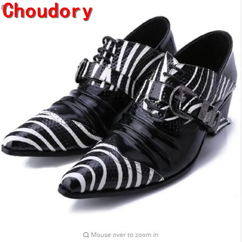 Choudory/Классические Мужские модельные туфли с острым носком лоферы на высоком