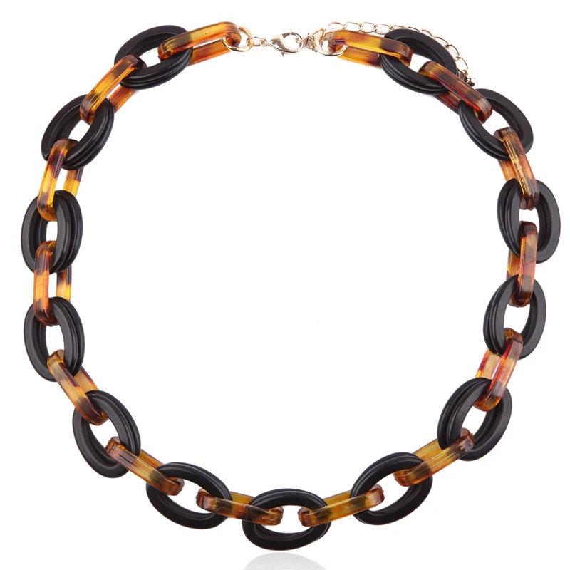 Модное женское ювелирное изделие колье ожерелье пластиковая цепочка Макси