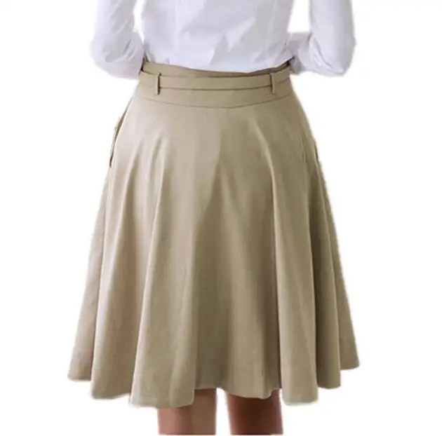 2021 модная Женская весенне-летняя юбка плиссированная средней длины с высокой