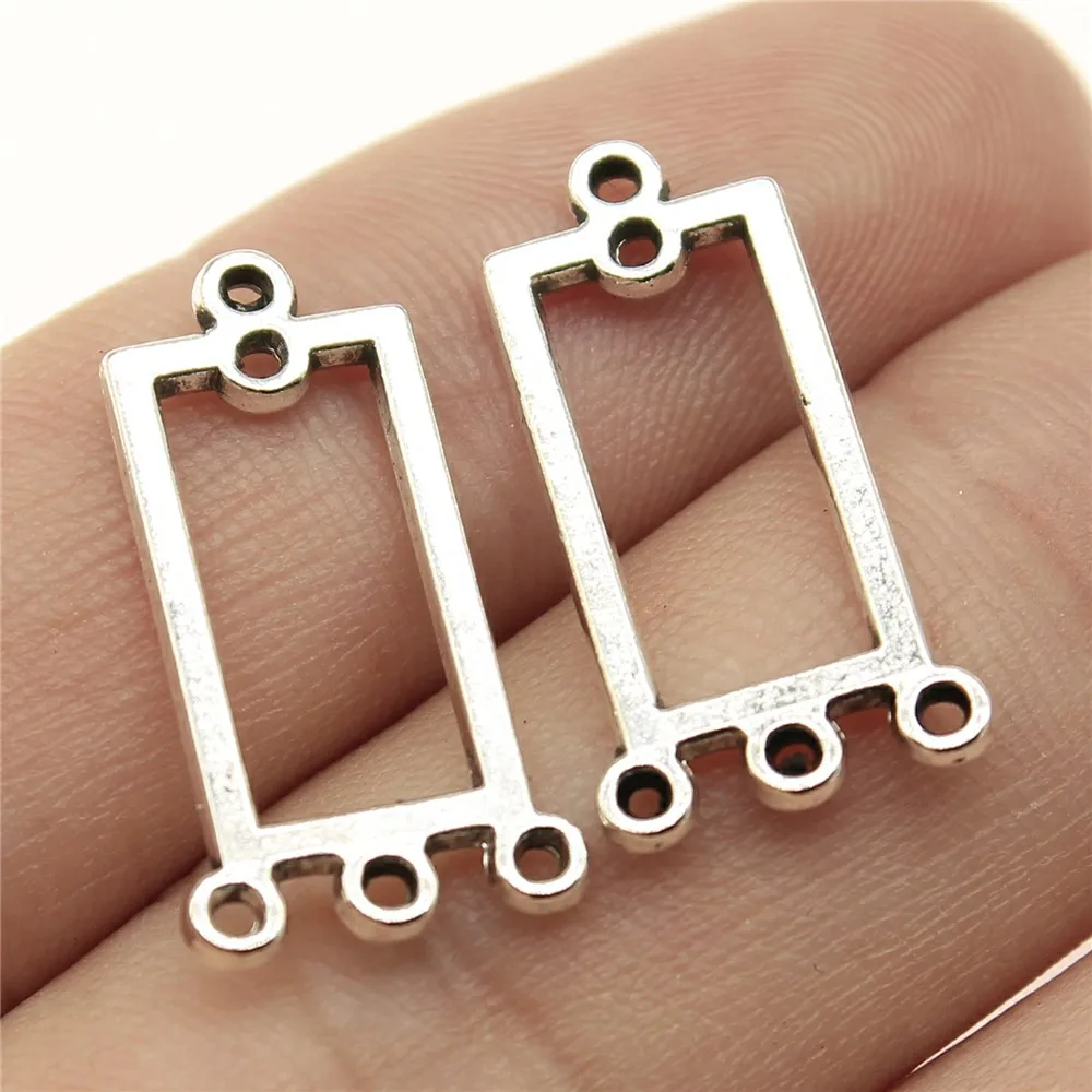 B13558-22x12mm 20 шт./лот, античный серебряный цвет, серьги, соединение, амулеты, ювелирные изделия, сделай сам, серьги, соединитель, амулеты для изготовления сережек - Цвет: B13558-22x12mm