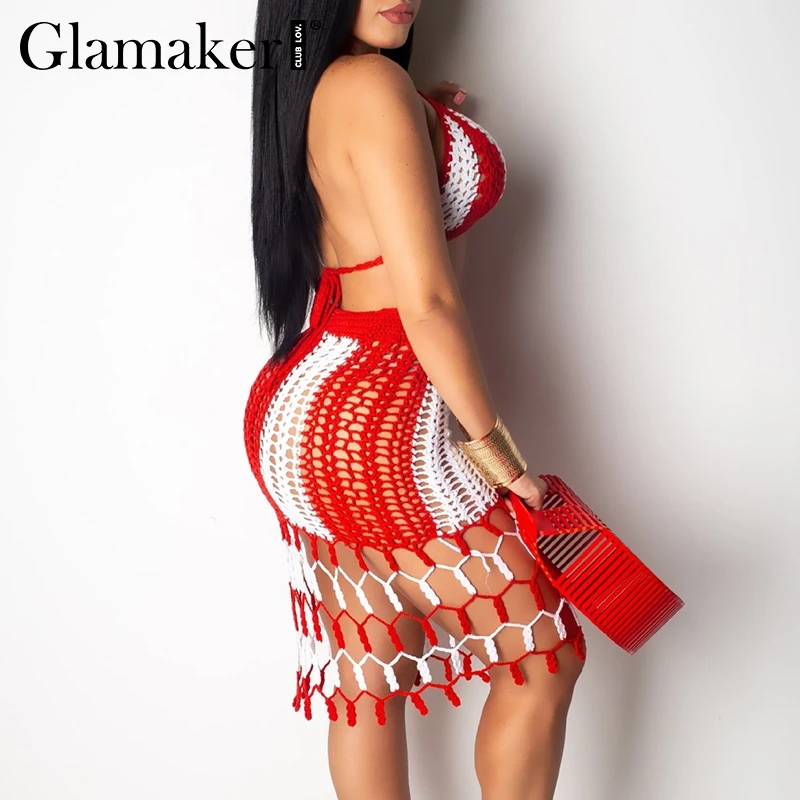 Женское облегающее платье на бретельках Glamaker летнее без черного цвета шнуровке с