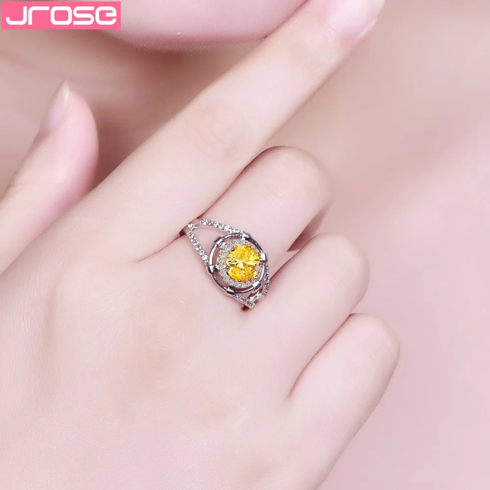 JROSE 2019 классические кубические циркониевые свадебные кольца вечная для женщин