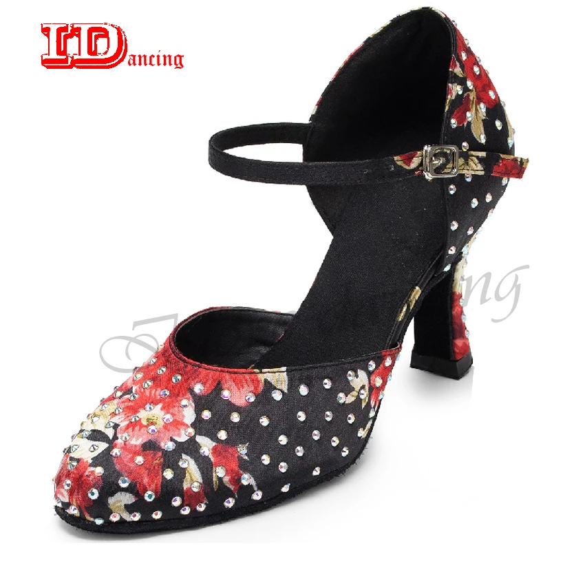 Обувь для танцев на IDancing женская обувь латинских со стразами и сальсой