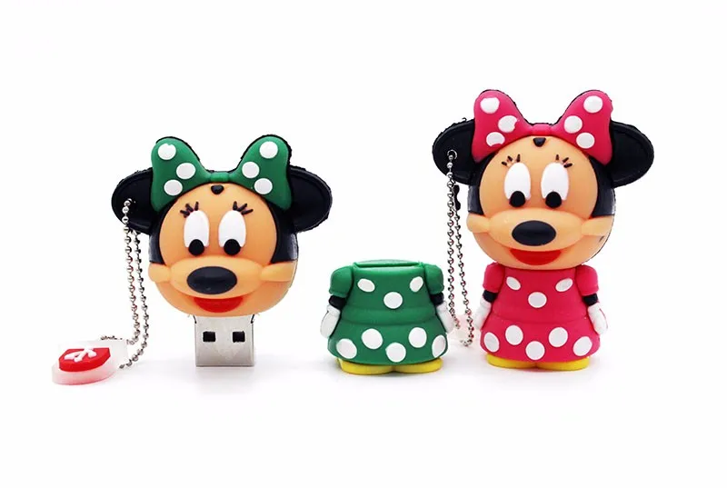 SHANDIAN minnie mouse Memory stick мультяшный флеш-накопитель 8gb pendrives 32g 64G mikey usb флеш-накопитель 16g usb мышь стильная цепочка для ключей
