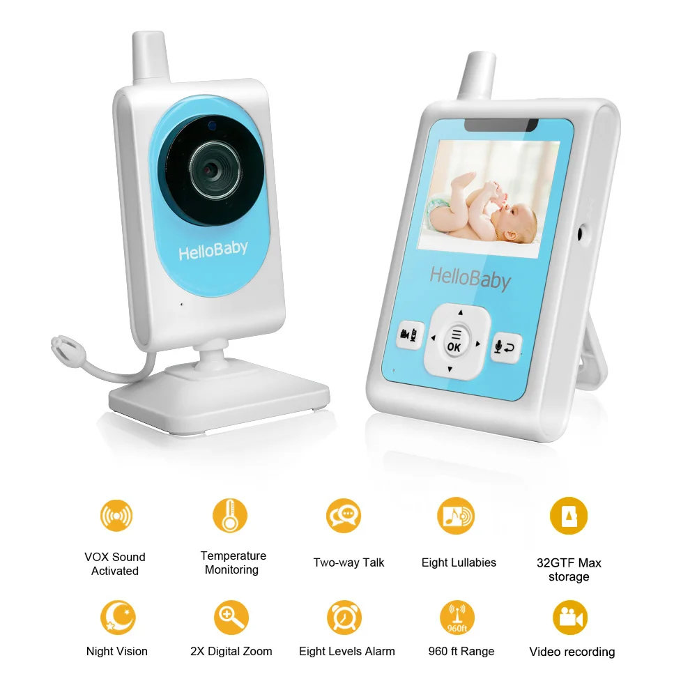 Фото HelloBaby HB25 беспроводной цветной видеоняня с двухсторонним голосовым аудио HelloBaby HB25 беспроводной цветной видеоняня с двухсторонним голосовым аудио