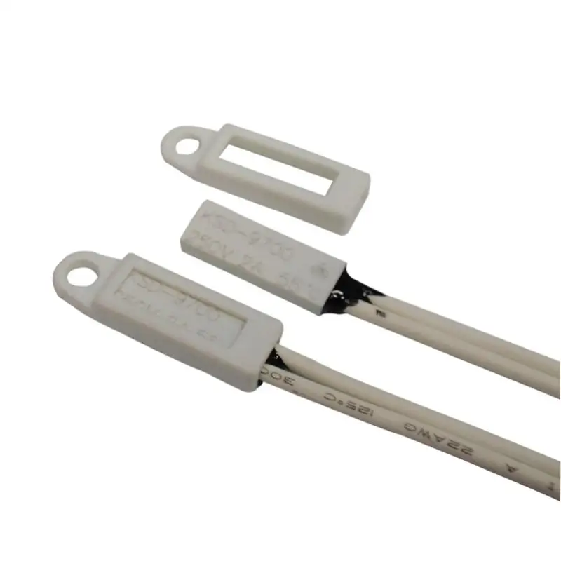 XIXI 100PCS Термостат KSD9700/TB02 40/45/ 50C/55/ 60C/65C 15*5.4*2.4 Биметаллический диск Температурный выключатель Термический защитник степень включения.