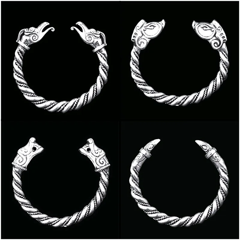 Норвежский викинг Jewelry Для женщин мужчин в стиле панк открытие Браслеты модные