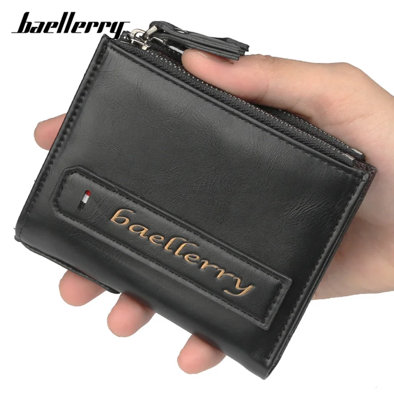 Baellerry брендовые дизайнерские мужские кошельки с двойной молнией и карманом для