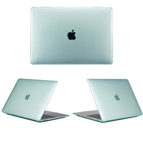 Crystal Green New Laptop Case For Apple Macbook Air Pro Retina 11 12 13 15,Cover for mac book New Pro 13.3 15.4 inch With Touch Bar,A1932+Gift - Цвет: Crystal Green