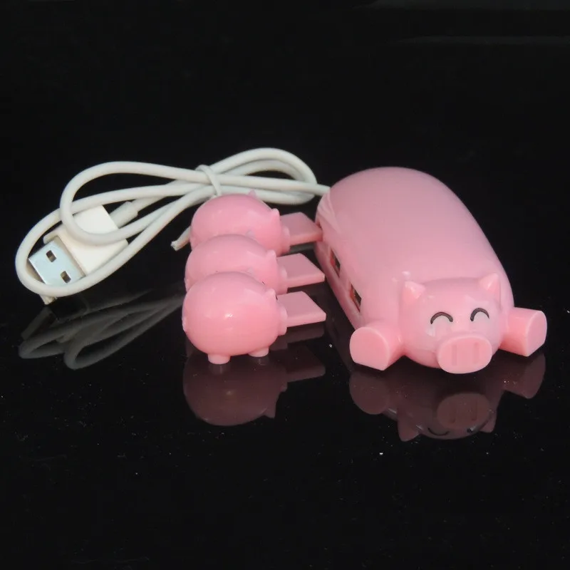 Micro USB свинья 3 порта 2,0 Зарядка светодиодный концентратор USB порт Обмен Переключатель OTG концентратор USB разветвитель для Apple Macbook Air ноутбук планшет