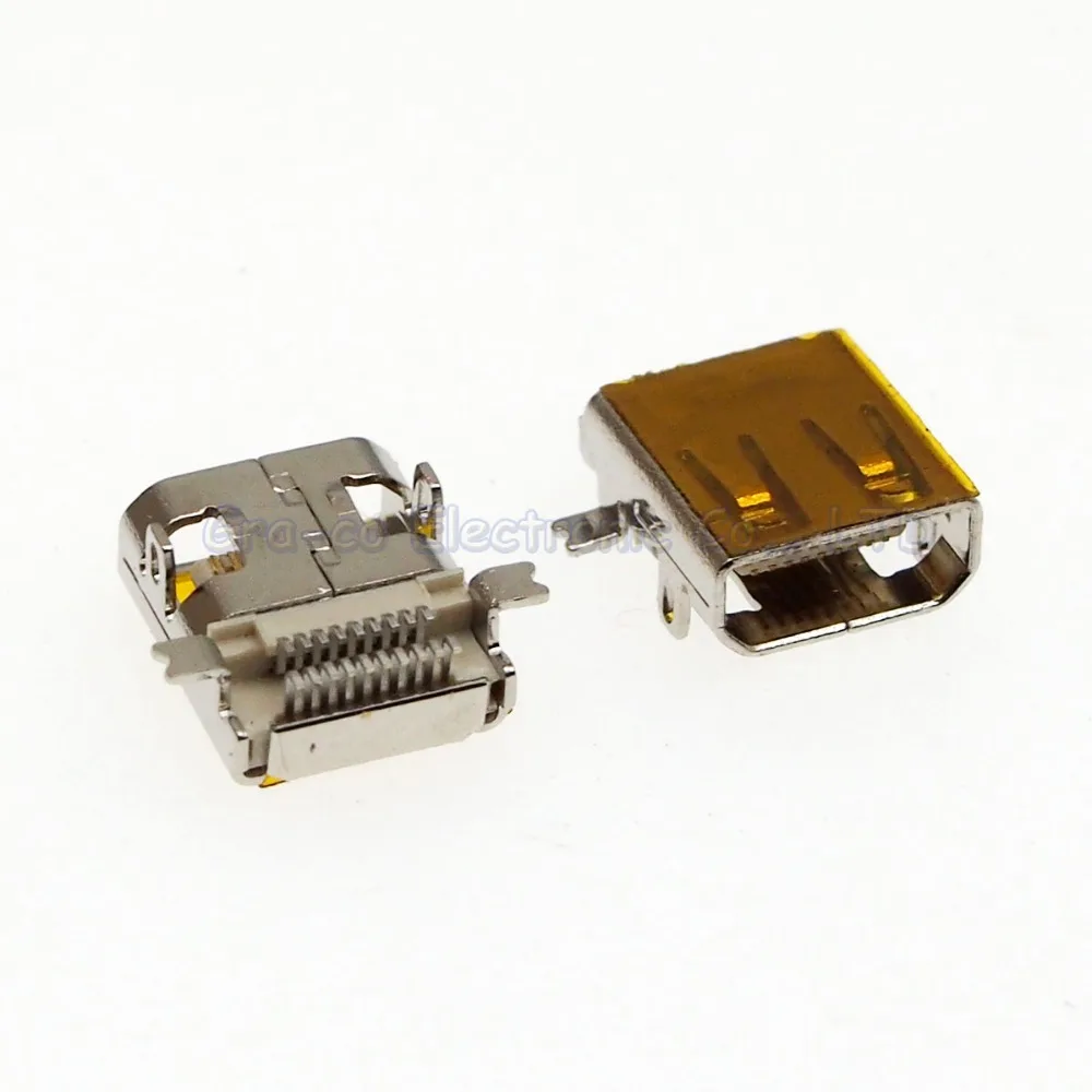 100 шт. 19P MICRO HDMI гнездо D типа с наклейкой SMT + DIP foot | Электроника