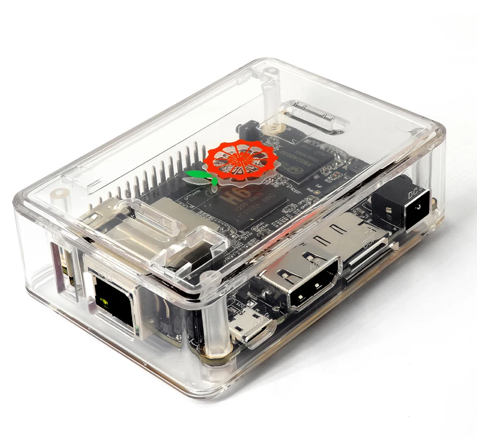 Оранжевый Pi One Plus SET3: OPI One Plus и прозрачный чехол из АБС-пластика и кабель питания
