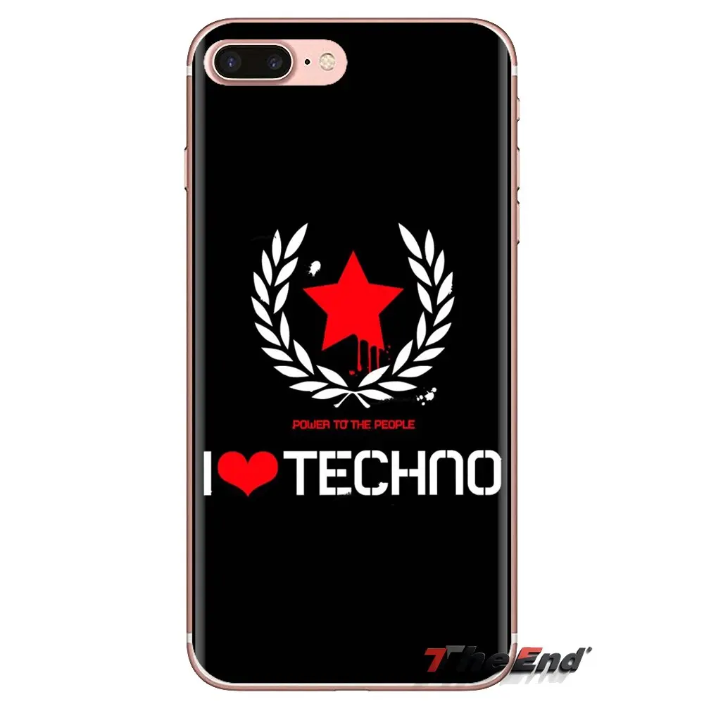 For Xiaomi Redmi 4A S2 Note 3 3S 4 4X 5 Plus 6 7 6A Pro Pocophone F1 I Love Techno technology Music Art Silicone Phone Skin Case |