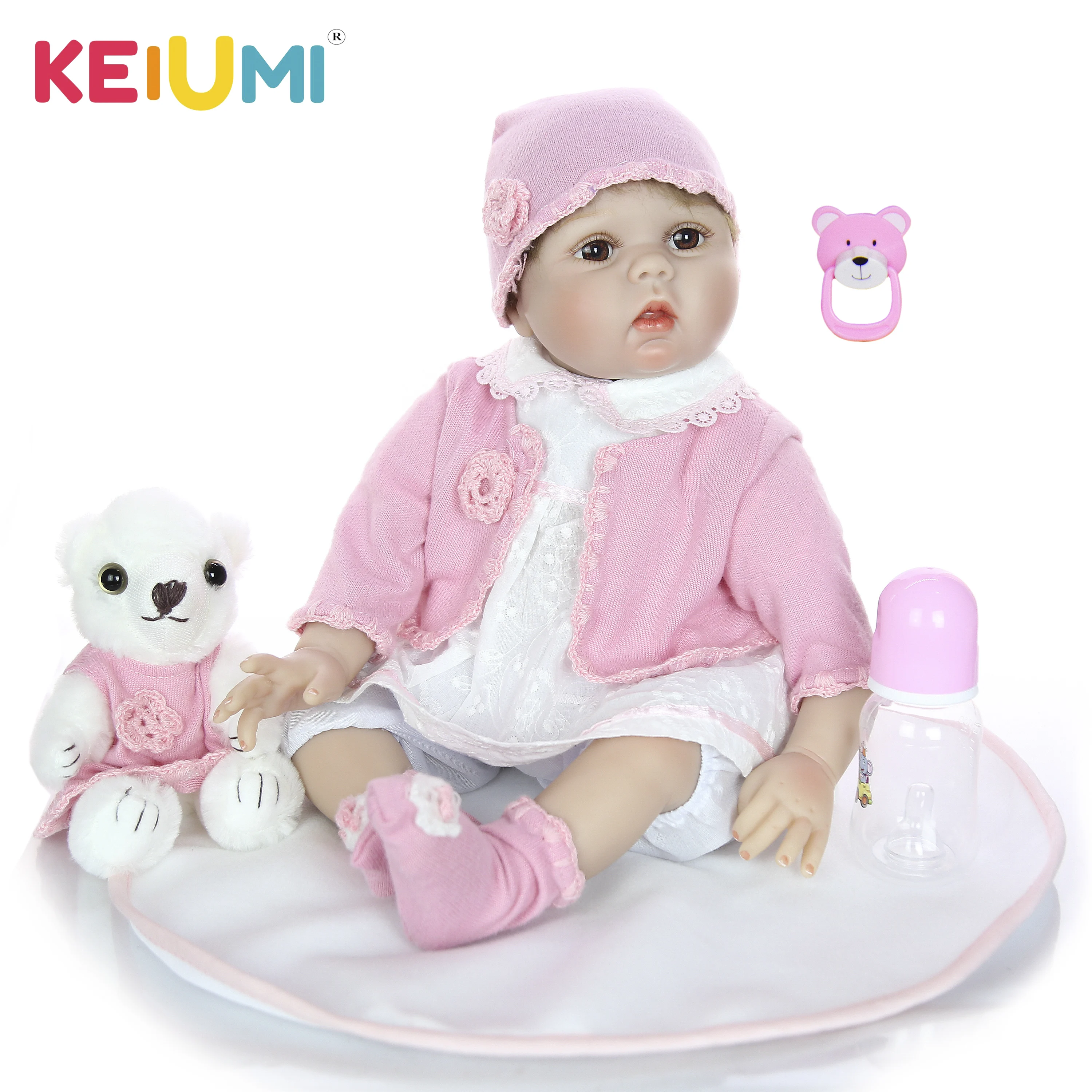 Кукла реборн KEIUMI Мягкая силиконовая виниловая Реалистичная кукла младенец
