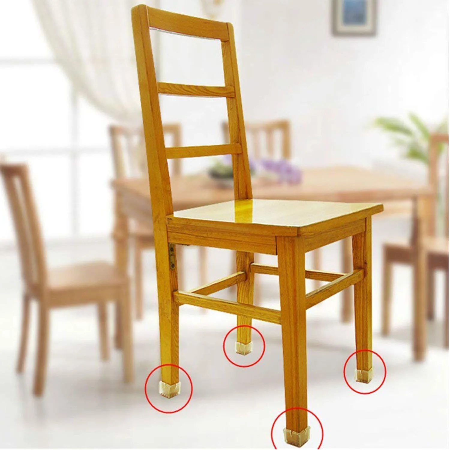 Chair Leg Floor Protectors 8pcs Transparent Clear Silicone Table Furniture Feet Tips Covers Caps Felt Pads | Электроника