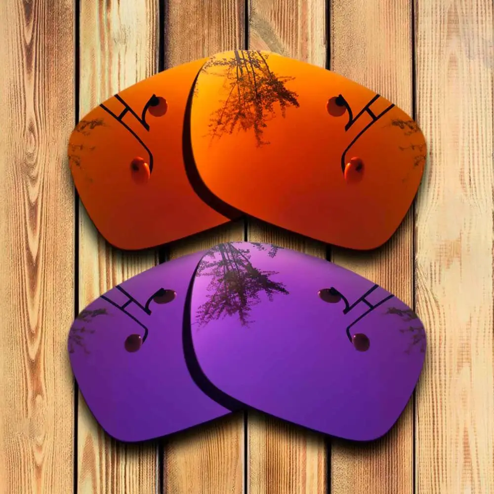 Red -Purple Mirrored 2 пары точно вырезанные поляризованные Сменные линзы для солнцезащитных очков Оукли Холбрук-много цветов - Цвет линз: Red -Purple Mirrored