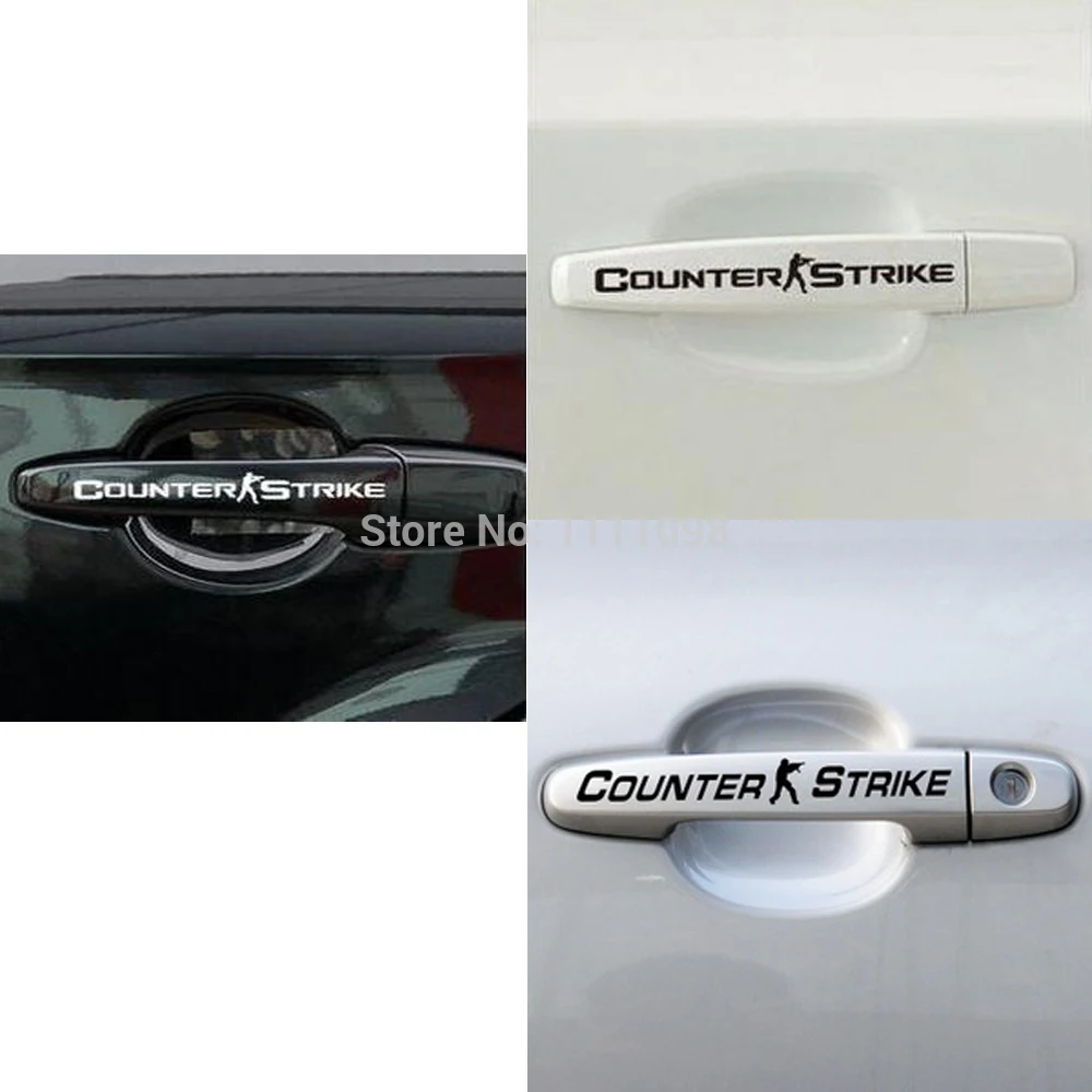 

40 x CS Counter Strike Car Stickers Car Door Handle Decal for Tesla Toyota Chevrplet Volkswagen Hyundai Opel Kia Lada