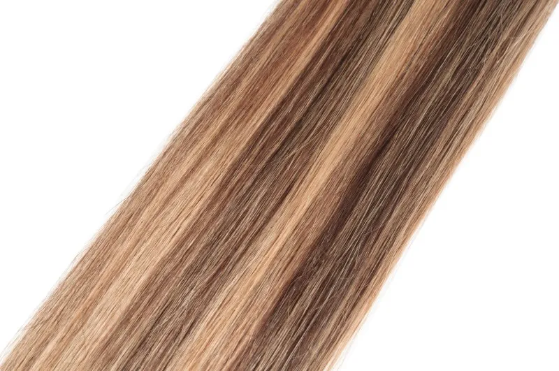 Rechoo волосы для наращивания на ленте Nordic Цвет Remy человеческие волосы P16/22 T4/27/P4 Цвет 50 г/шт. прямые бразильские пряди волос на ленте