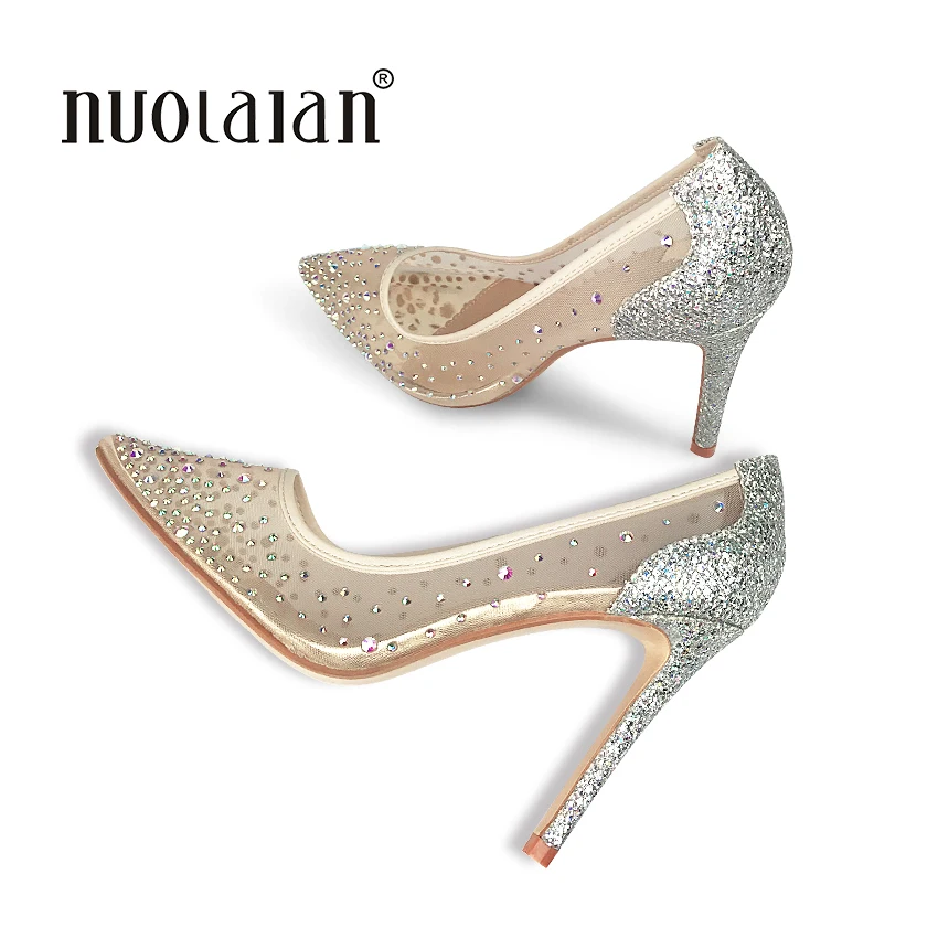 Женские туфли лодочки на высоком каблуке с кристаллами|crystal high heel shoes|brand shoeshigh shoes |