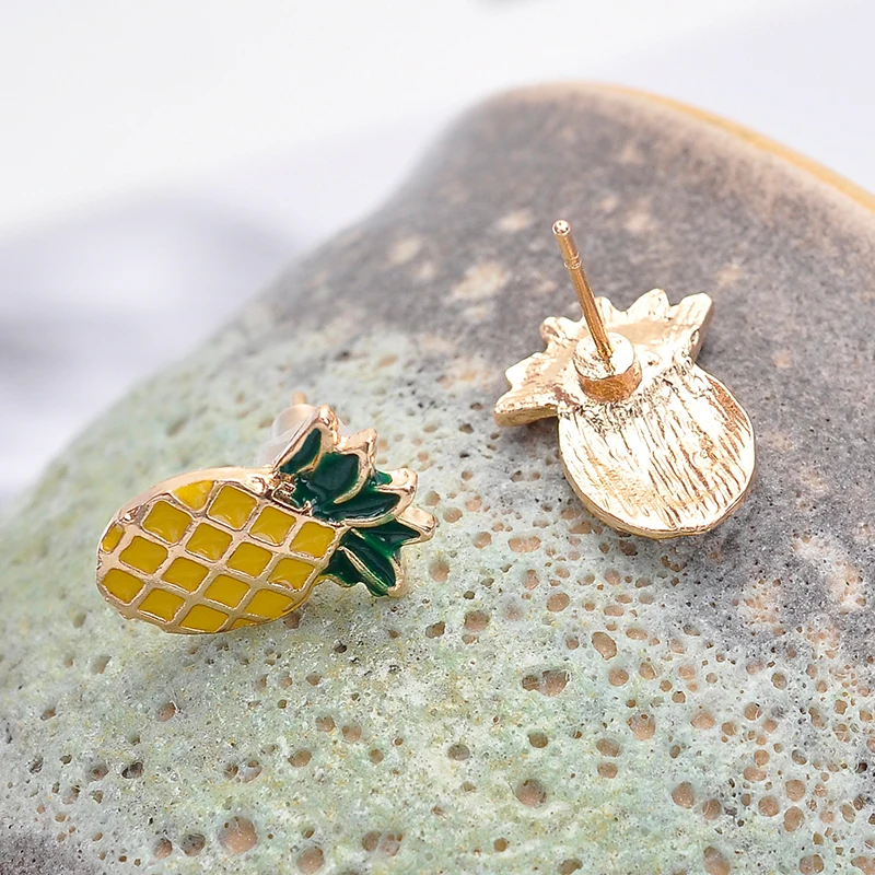 Серьги с фруктами женские милые серьги ананасом Модные ювелирные аксессуары
