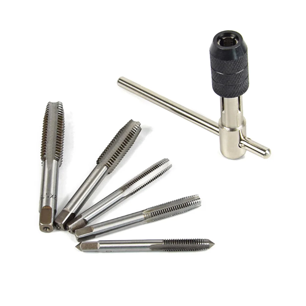 6pcs T-handle Reversible Single Tap Wrench Tapping Threading Tool M6-M12 Screwdriver Holder Hand | Инструменты