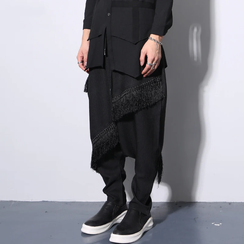 2017 новые весенние мужские Модные шаровары свободные штаны в стиле хип-хоп джинсы