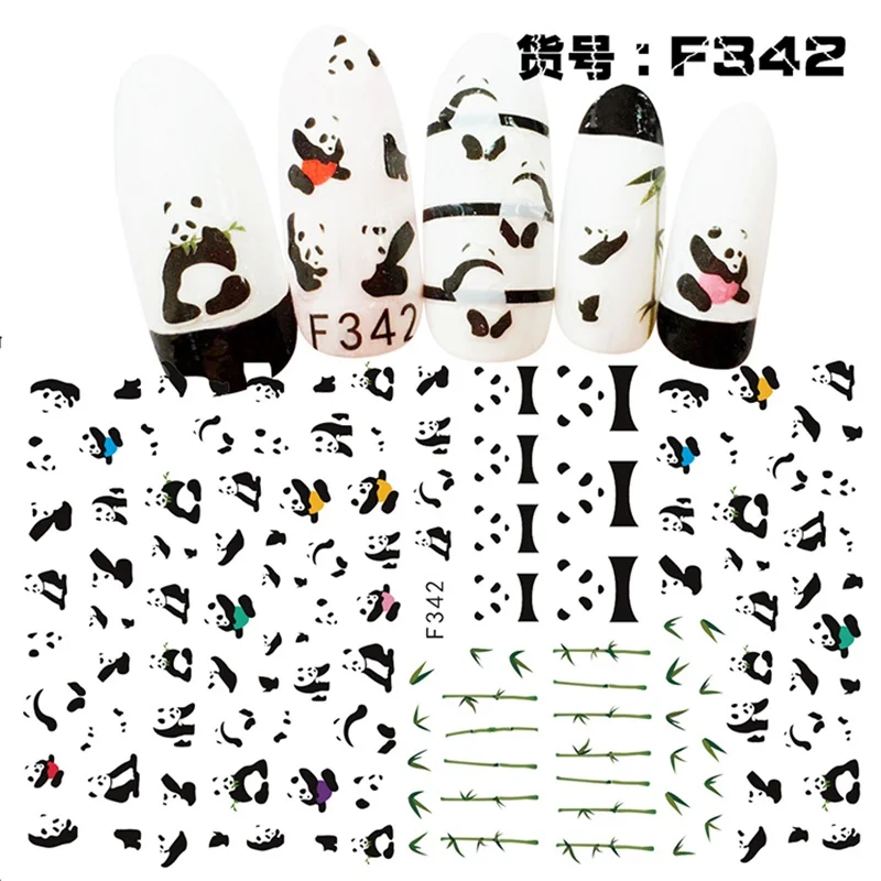 F342 Красивые наклейки для украшения ногтей от насекомых, тонкие акриловые наклейки для маникюра, аксессуары для ногтей, жук, улыбающееся лицо - Цвет: F342