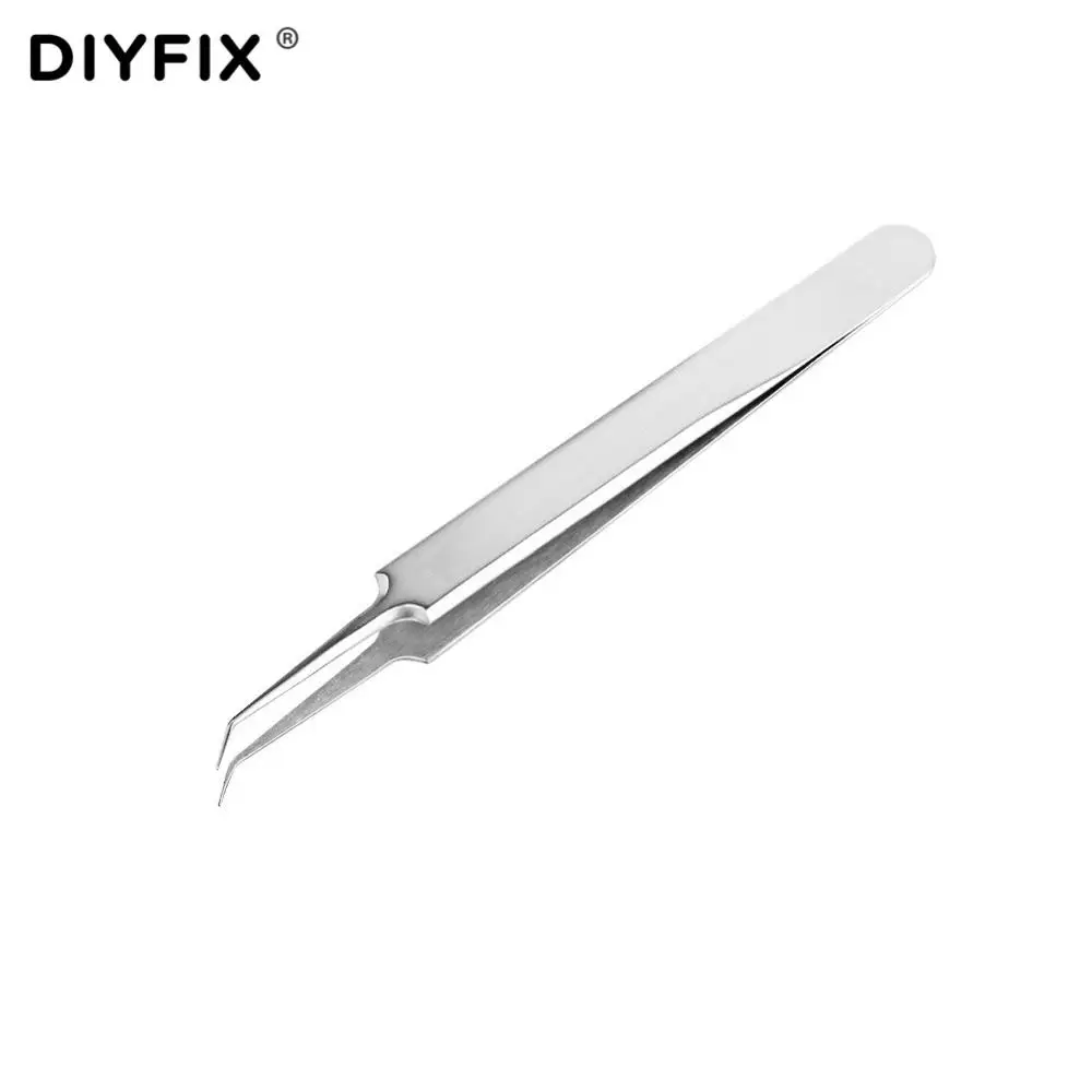 DIYFIX акне угри пинцеты для удаления угрей и пятен прыщей удалители точка изгиб Gib головы Комедон экстрактор уход за кожей лица Инструменты - Тип головки пинцета: Косой