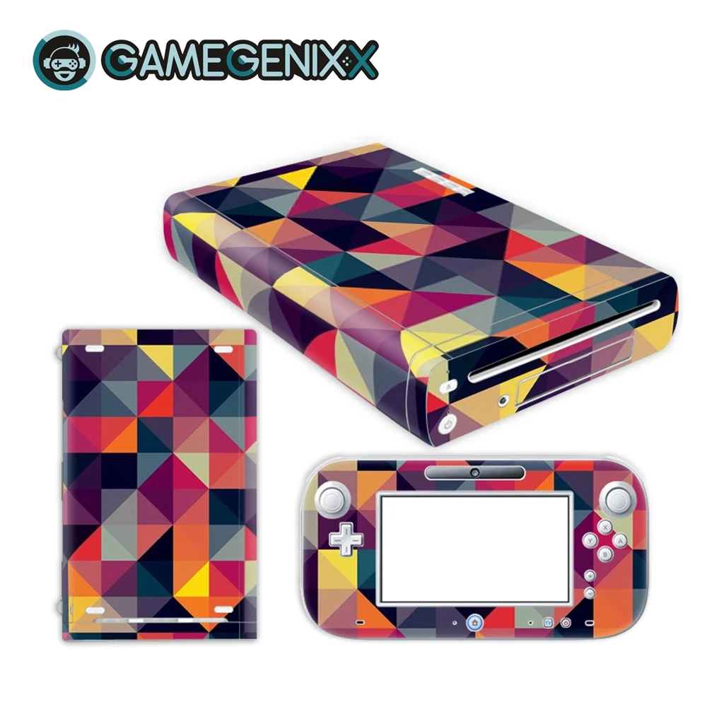 GAMEGENIXX наклейка на кожу виниловая наклейка защитный чехол Полный Набор для Nintendo WiiU-красочный дизайн