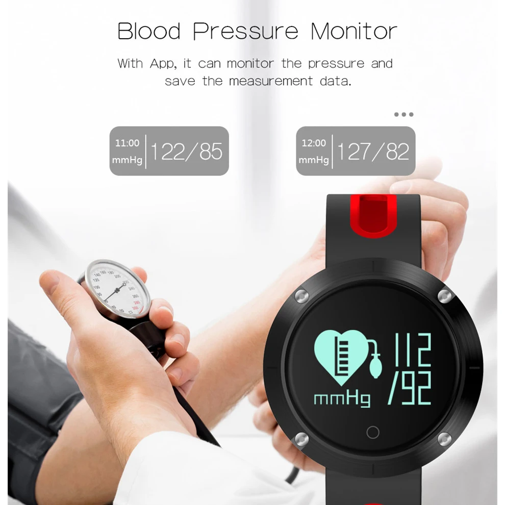 Teamyo DM58 Smart Wristband Blood Pressure Watch Heart Rate Fitness Tracker Bracelet IP68 Waterproof Smartband for Phone | Электроника