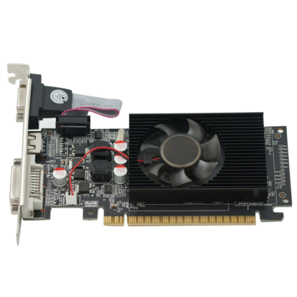 PC Accessories Office DVI VGA Game Host Desktop HDMI PCI-E 2GB DDR3 64BIT Graphics Card High Definition Computer CD Dirver |