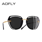 Женские квадратные солнцезащитные очки AOFLY, брендовые поляризационные очки в ажурной оправе, женские очки от солнца, A119