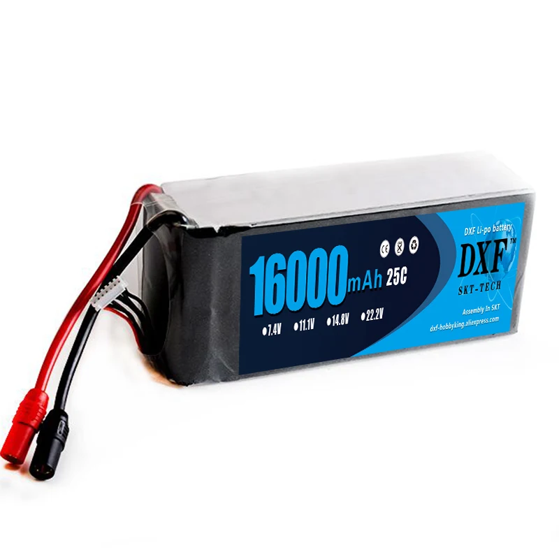 2017 DXF Хорошее качество RC Lipo батарея 16000mAh 14 8 V 4S 25C max60C для радиоуправляемого