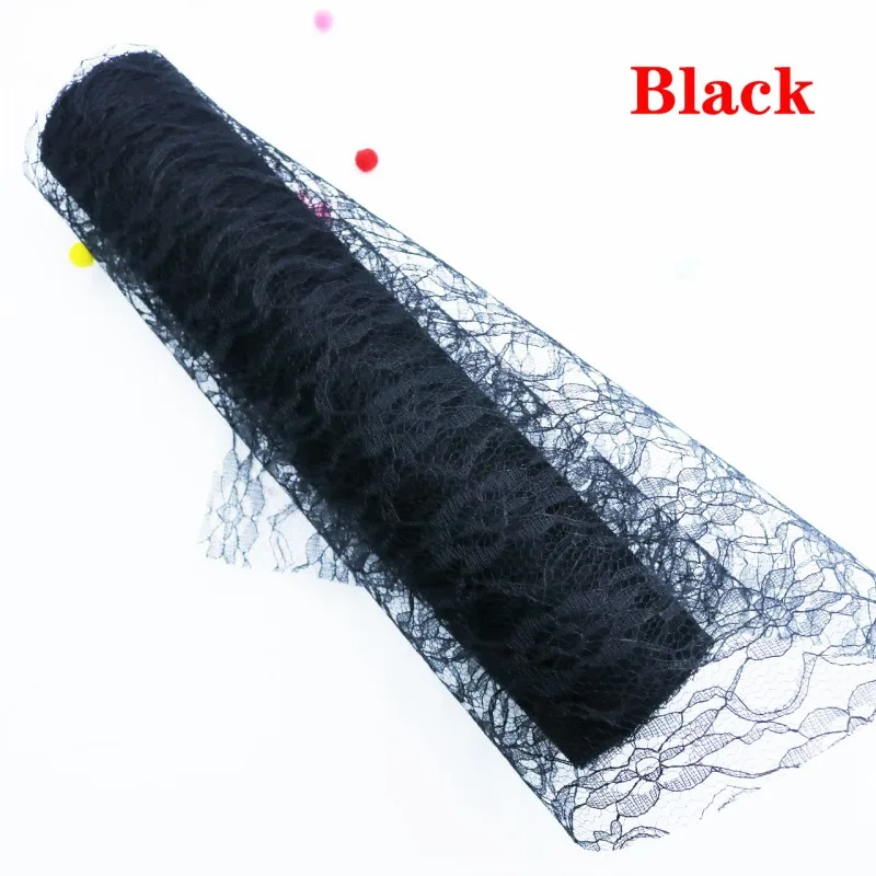 Тюлевая рулонная катушка кружева 1" x10yards DIY сетчатая ткань для свадебной вечеринки стол бегун стул створки Винтажный стиль цветочное украшение места