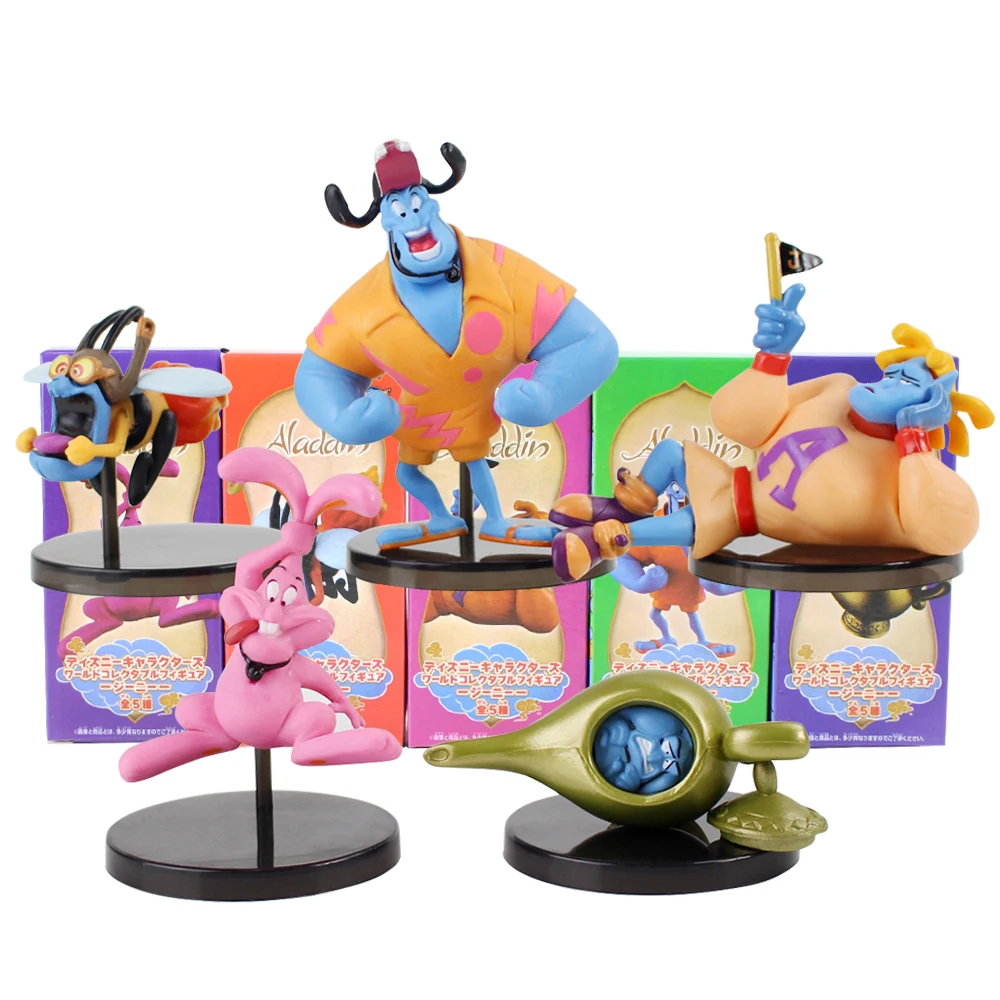 5 шт./компл. WCF Аладдин волшебная лампа Гение мини ПВХ экшн-Фигурки игрушки