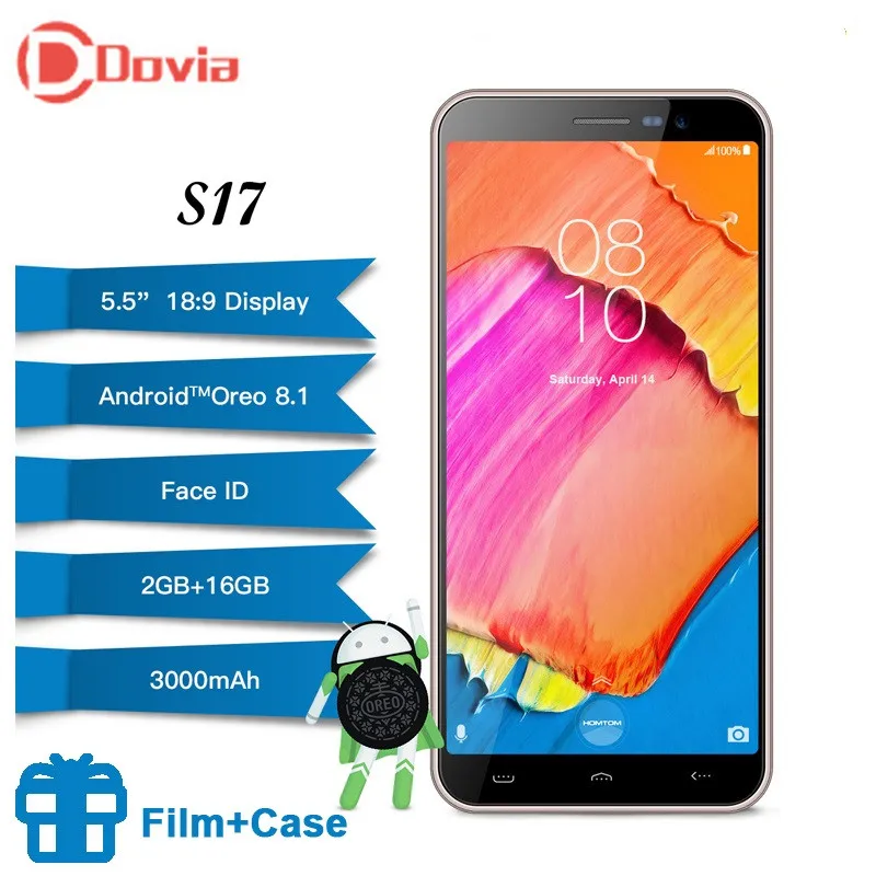 HOMTOM S17 Android 8 1 4 ядра 5 &quot18:9 Экран смартфон отпечатков пальцев Face Unlock 2GB16GB телефона