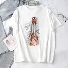 Футболка женская тонкая, Повседневная рубашка в стиле Харадзюку, модный топ в эстетическом стиле, Ариана Гранде, лето 2019