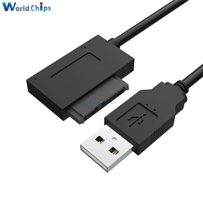 1 шт. USB 2 0 до 7 + 6 13Pin тонкий SATA ноутбук CD/DVD Rom Оптический Кабель адаптер|usb 2.0|usb usbusb usb