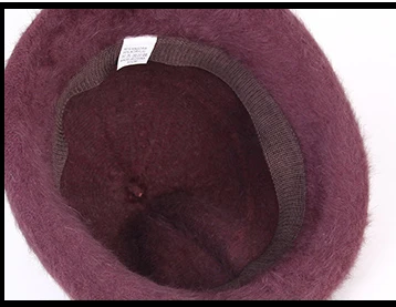 Бесплатная доставка мода и элегантный шапки для зимы женщин фетровых зима чистый