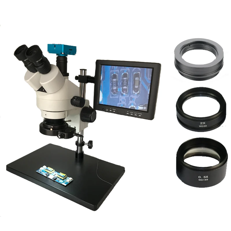 

3,5-90X30 Мп HDMI USB HD Тринокулярный Стерео паяльный микроскоп объектив Цифровая камера 8 "ЖК-монитор для ремонта мобильного телефона инструменты