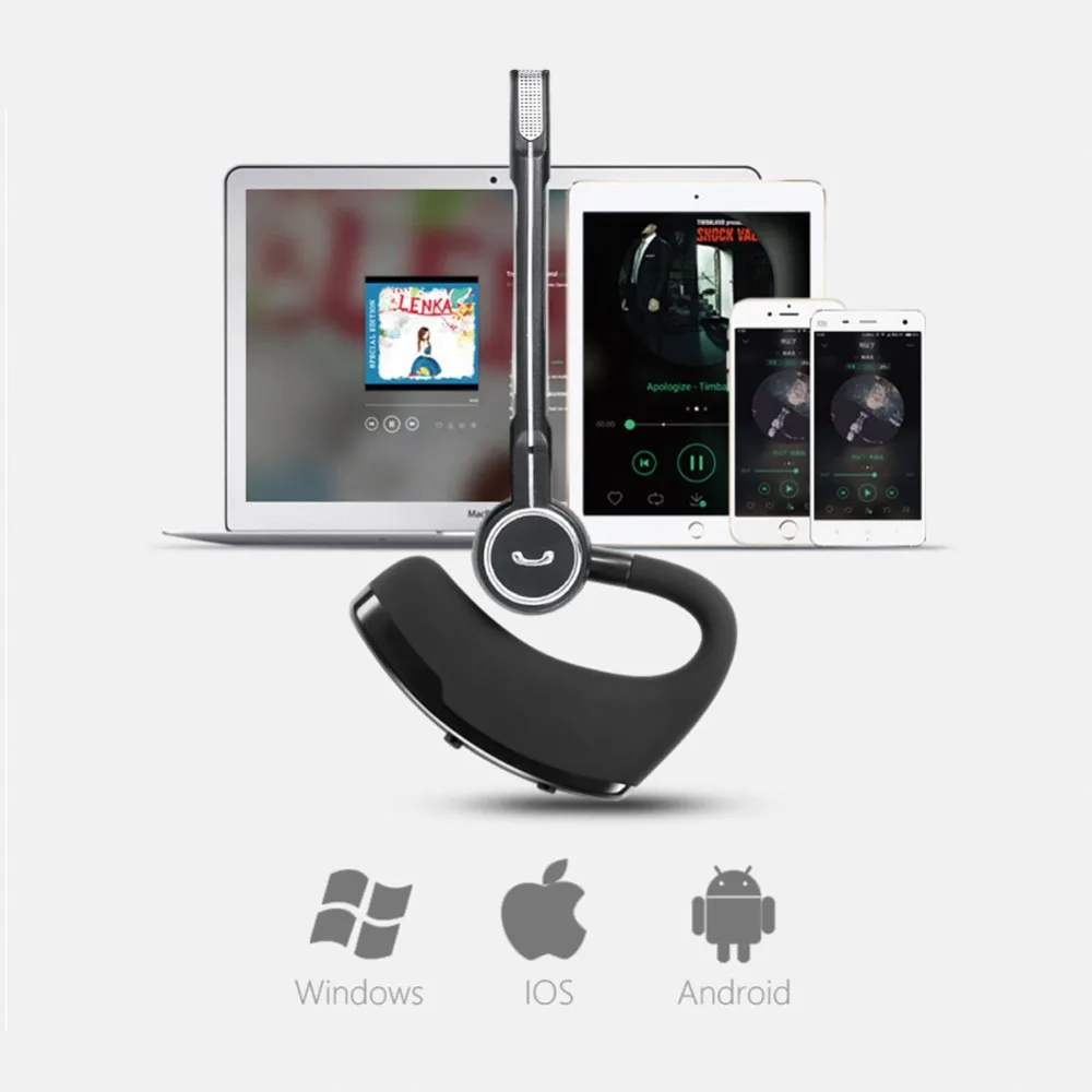 Bluetooth наушники беспроводная гарнитура вкладыш с микрофоном для смартфонов iPhone