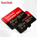 Карта памяти SanDisk ExtremePRO, 128 ГБ, 64 ГБ, 32 ГБ, скорость чтения до 100, МБс., microSDHCmicro SDXC UHS-I, micro SD U3 V30, 4K UHD