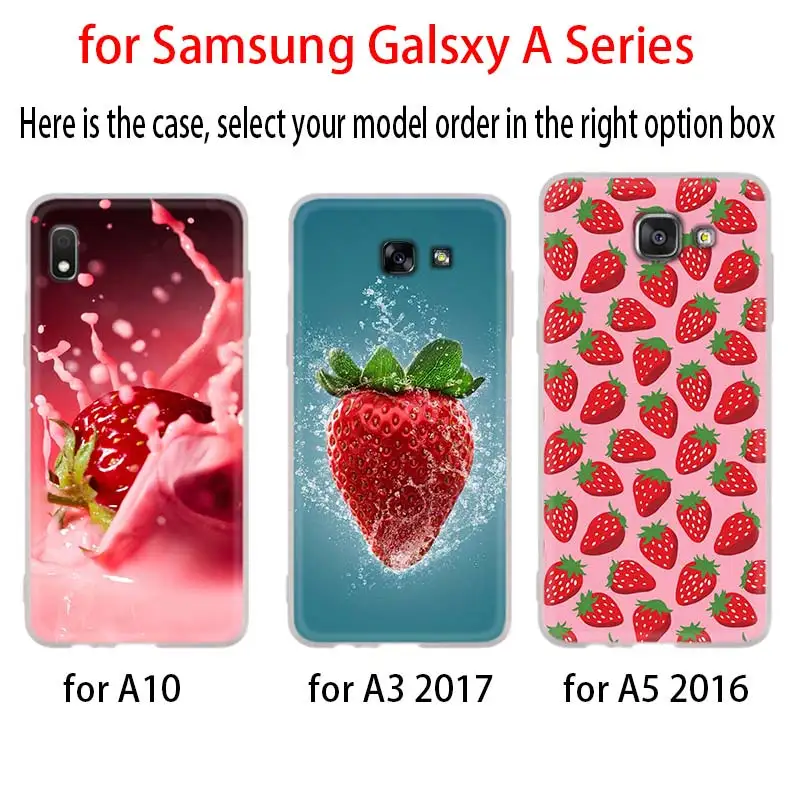 3D чехол с клубничным бананом для Samsung Galaxy A8 A6 Plus A9 A5 A3 A7 2018 2017 2016 A50 A30 A40 A70 A10 A2 CORE