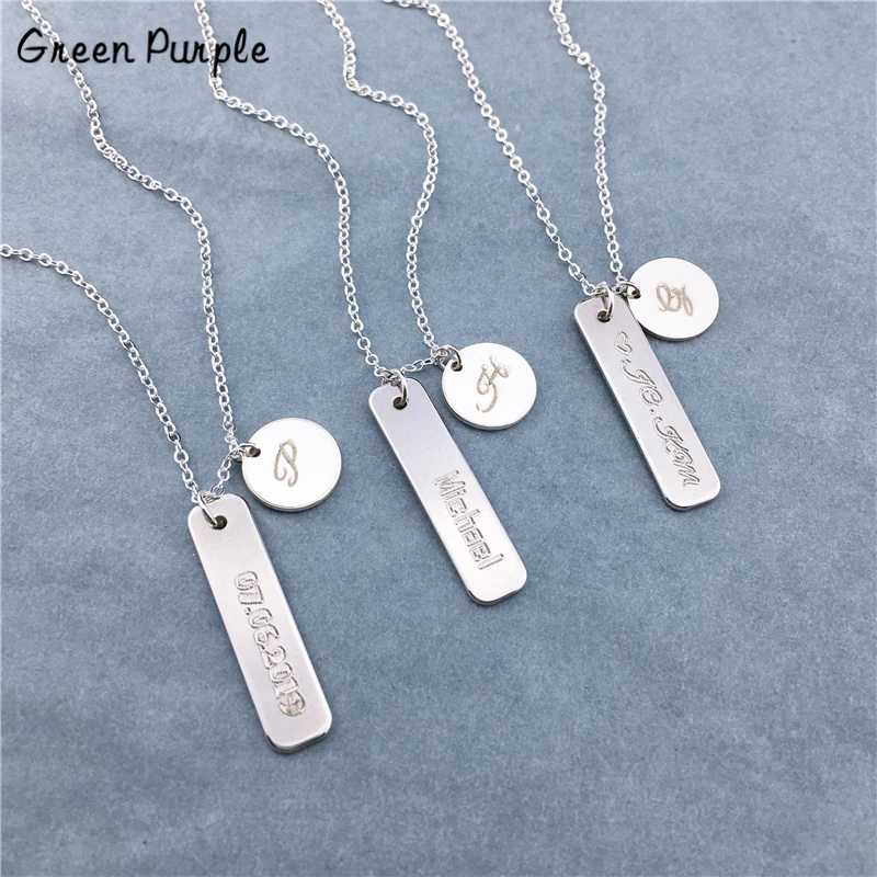 Длинное ожерелье из стерлингового серебра 925 пробы колье с надписью ручной