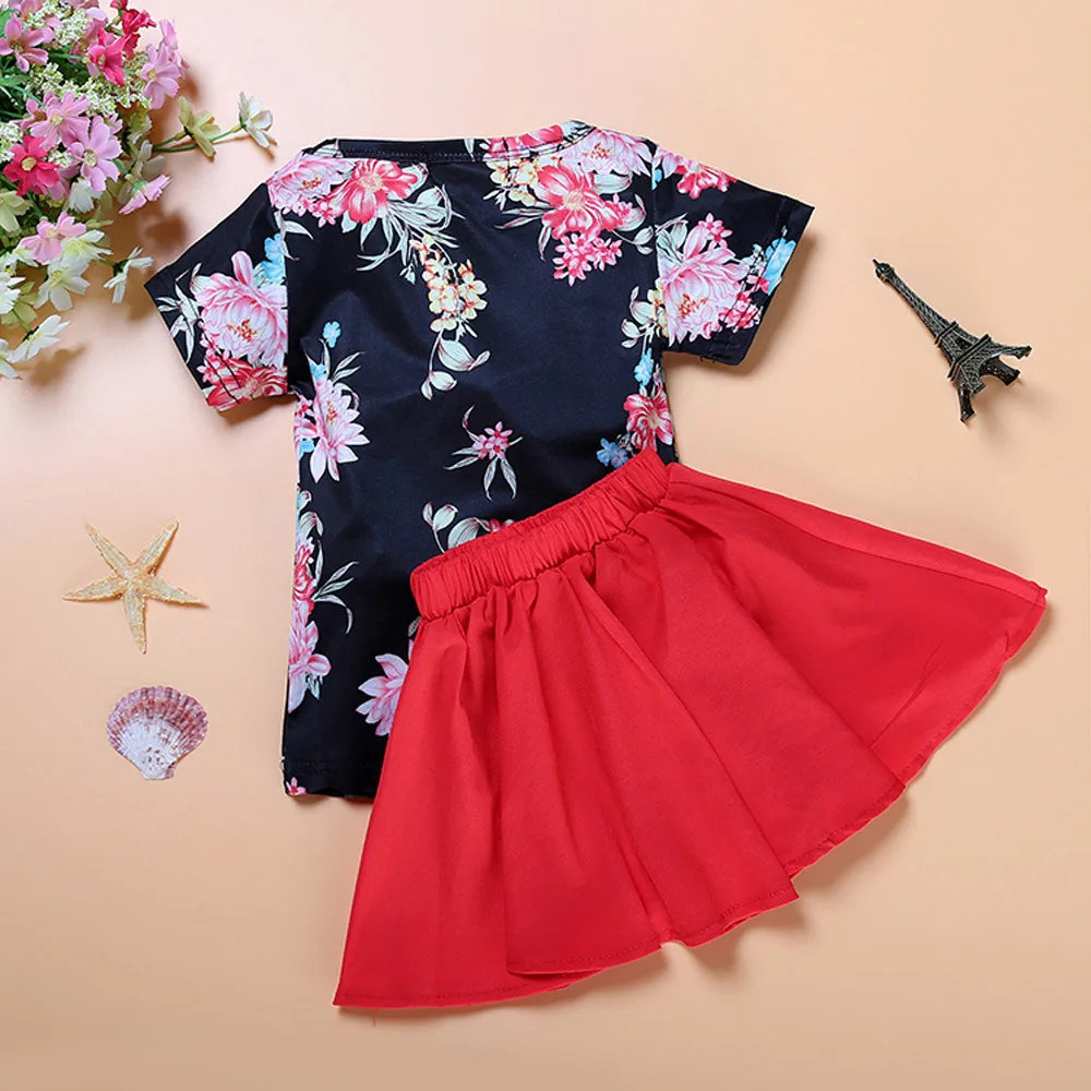 Newest New Year Gift Kids Dresses For Girls Clothes Floral Printing Outfits Banquet Wedding Pageant Christmas Dress | Детская одежда и