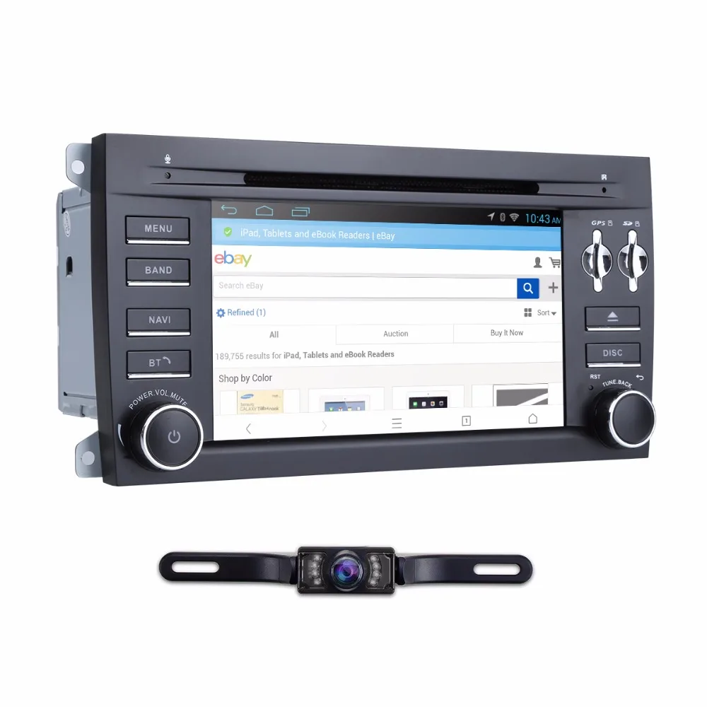 2Din Android8.1 Car DVD Player for Porsche Cayenne 2003 2004 2005 2006 2007 2008 2009 2010 with 4G WiFi GPS Radio 2GB RAM BT CAM |