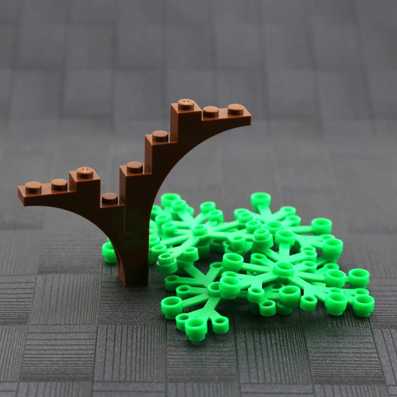 10 видов стилей DIY строительные блоки совместимые с деревьями стволы MOC